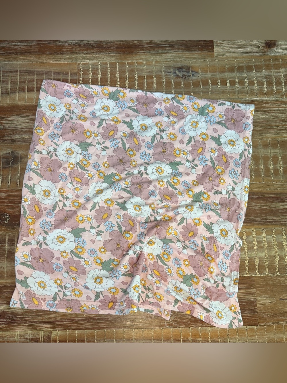 Free/With Purchase Milkberry Bamboo Pink Floral Baby Swaddling Receiving Blanket